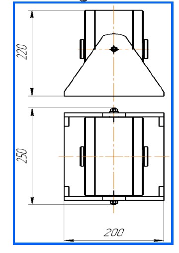 Схема габаритных размеров VS-110