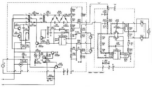 Схема электрическая принципиальная мегаомметра ЭС0202/2Г
