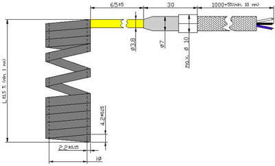 Рис.1. Схема спирального нагревателя RH42