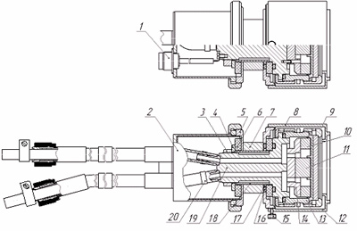 Рис.1. Схема магнетронной приставки МП -104