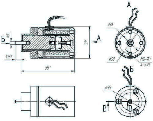 Рис.1. Схема электромагнита ЭКД-17