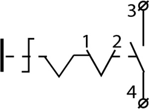 Рис.1. Схема электрическая поста 2-х позиционного XAL-B132Н29