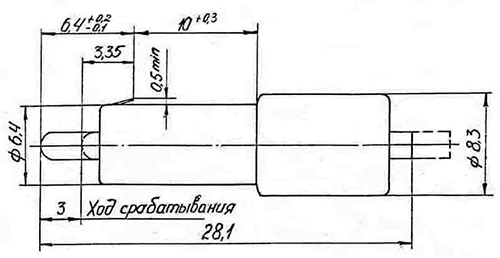 Рис.1. Габаритный чертеж катушки ТК-1 0,75А