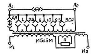 Схема трансформатора тока И515М