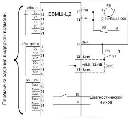 Схема внешних подключений БВМШ-Ц2