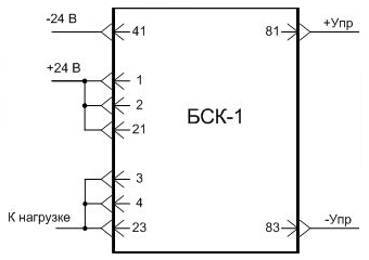 Схема внешних подключений БСК-1
