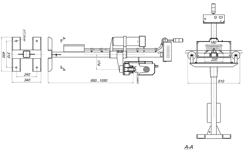 Размеры установки сухих испытаний промышленной частоты АСИ-25