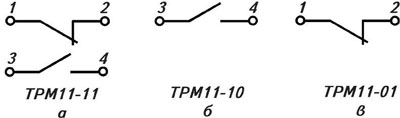 Схема электрическая принципиальная для реле ТРМ-11