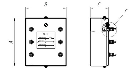 Рис.1. Схема блоков конденсаторных типа КБ