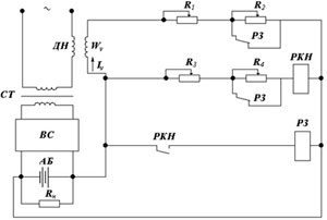 Рис.1. Схема подключения выпрямителя буферного БВ-24/2,5М