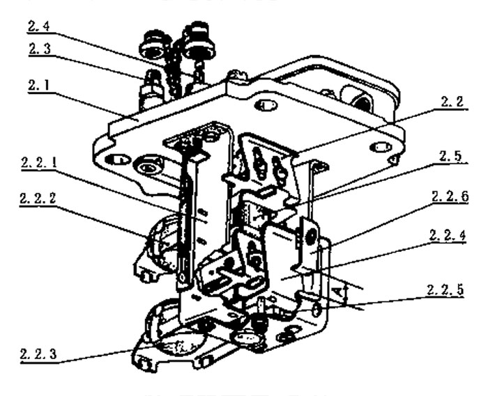 Изорбражение механической части реле защиты трансформатора РТЗ