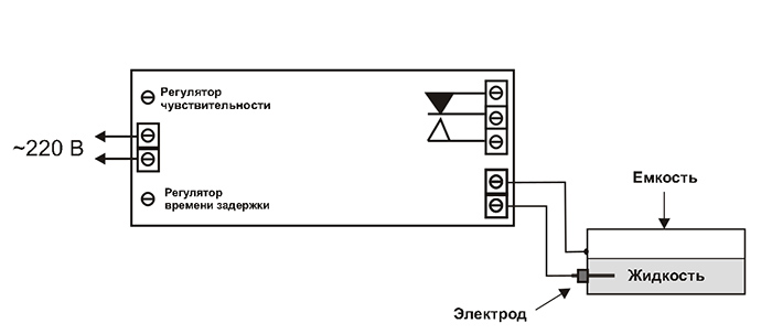 Схема подключения датчика сухого хода ЭСУ-1