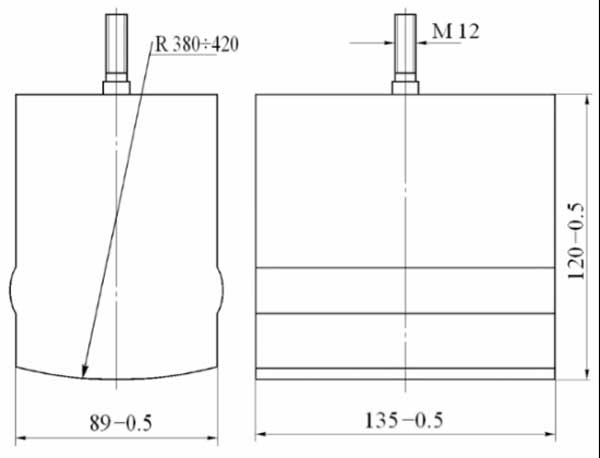 Схема габаритов блоков БМ-2, БМ-4В